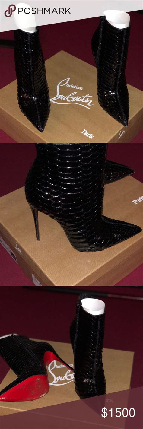 louboutin ankle boots replica|christian louboutin snakeskin boots.